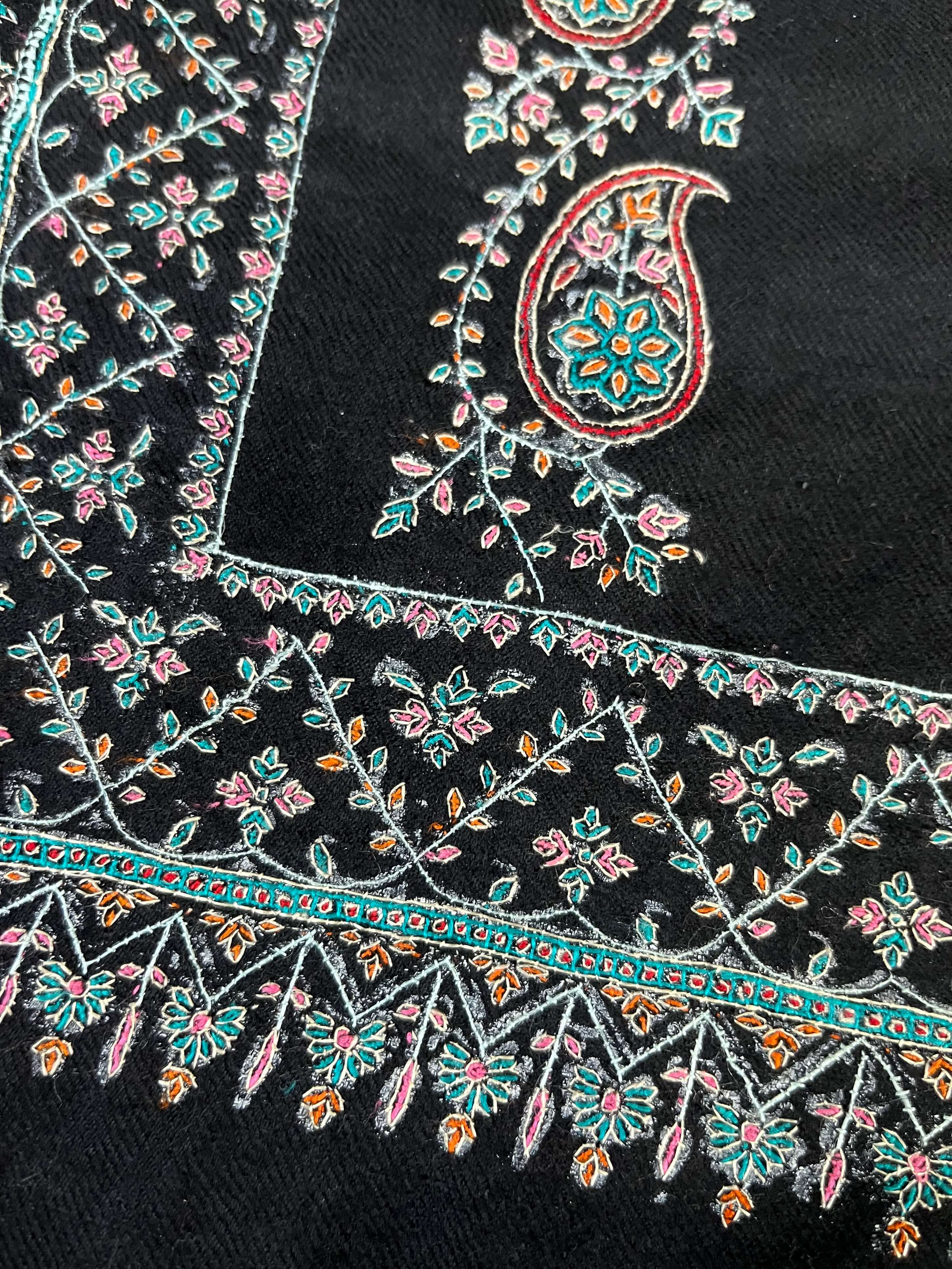 Silk Embroidery Pashmina Shawl