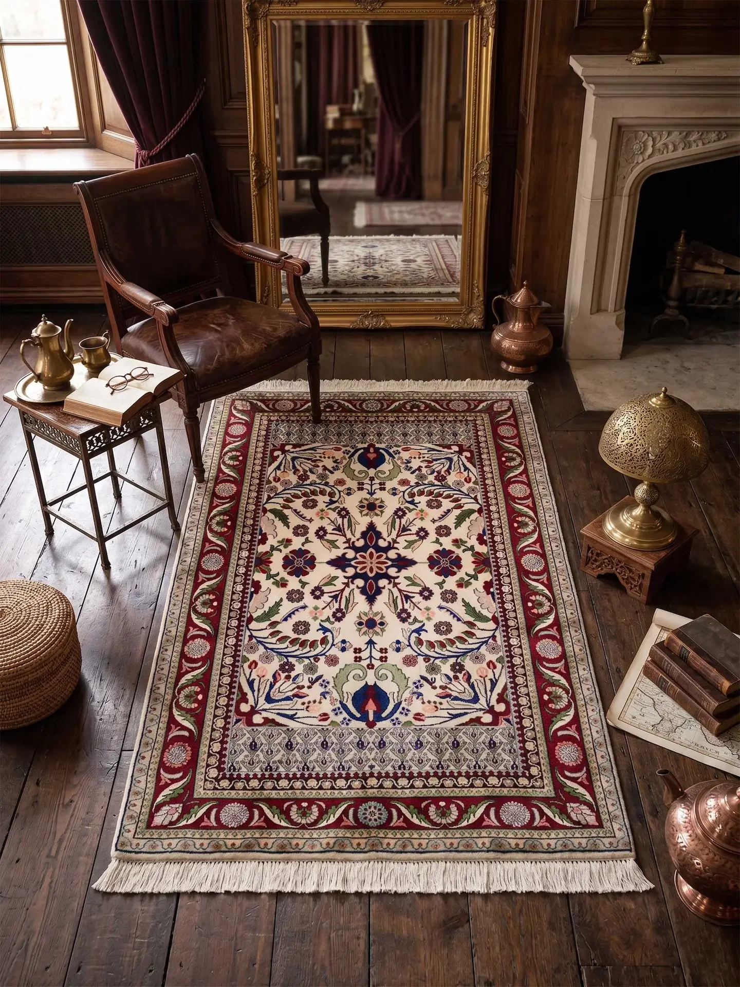 Kashmiri Silk Carpet