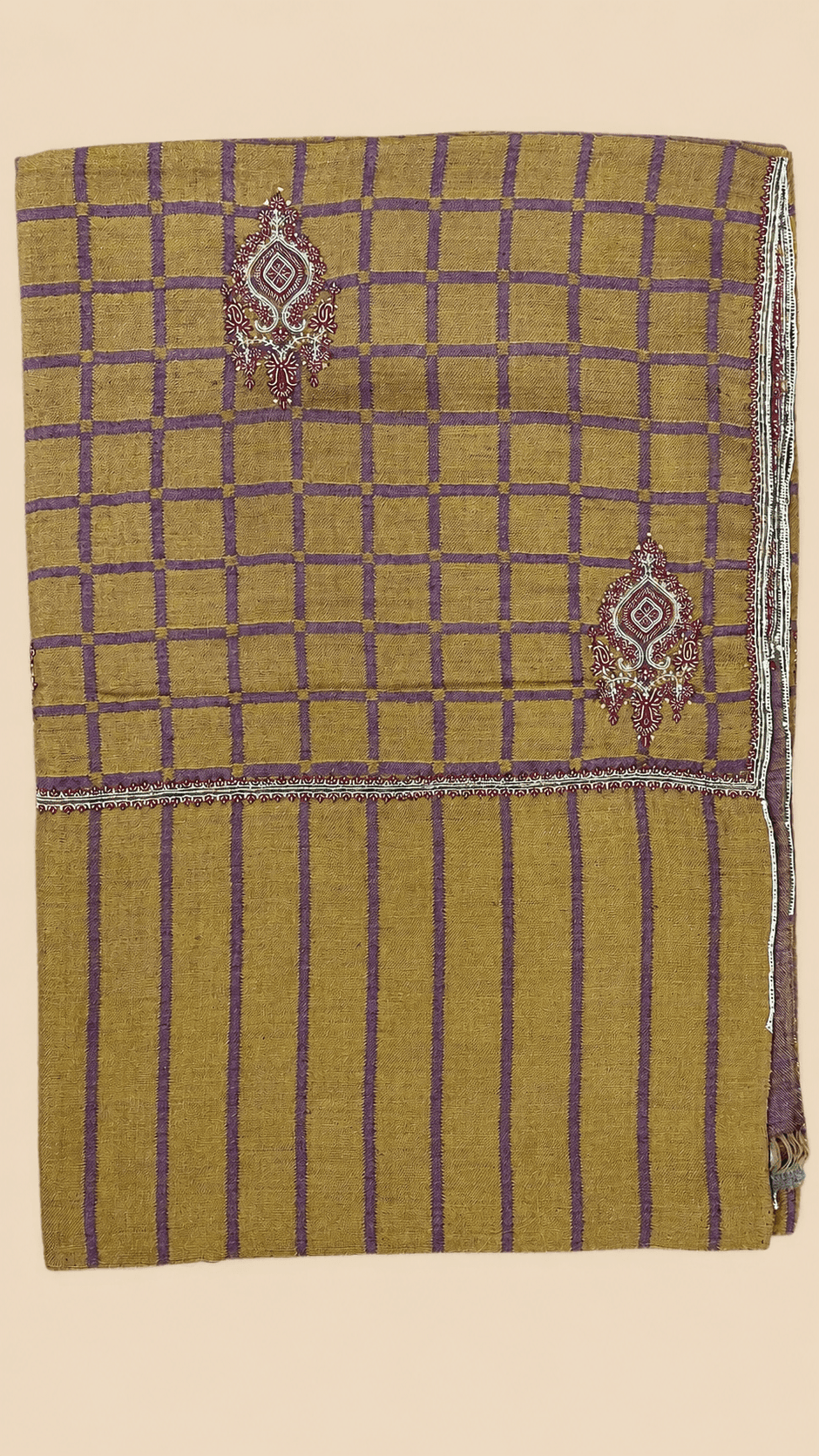 Double Shaded Booti (floral) Pashmina Shawl