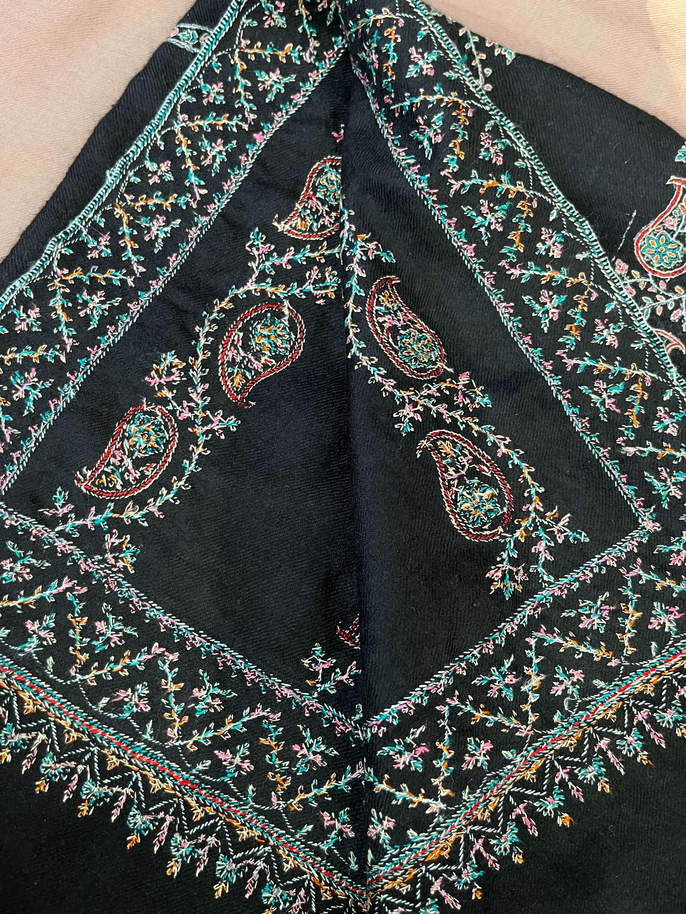 Silk Embroidery Pashmina Shawl