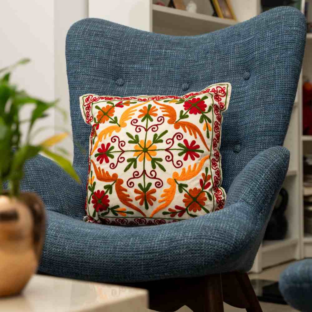 Aari Kashmir Cushion Cover
