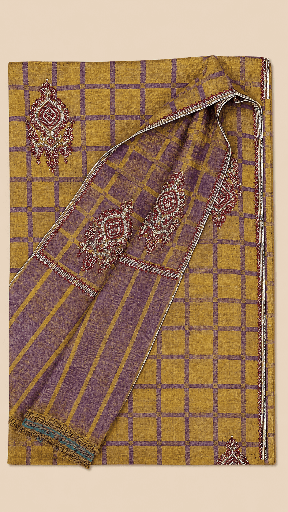 Double Shaded Booti (floral) Pashmina Shawl