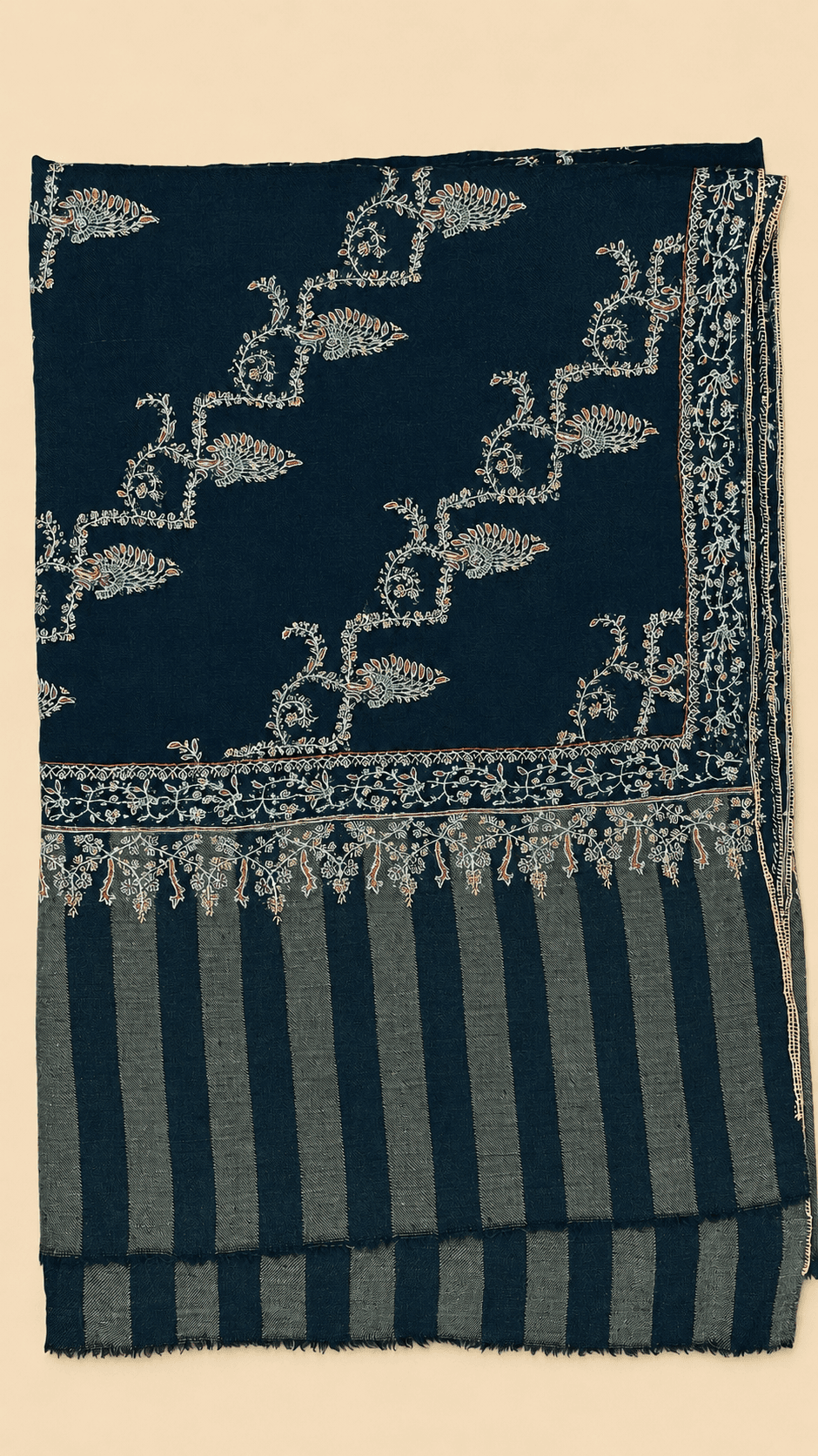 Striped Jall Pashmina Shawl